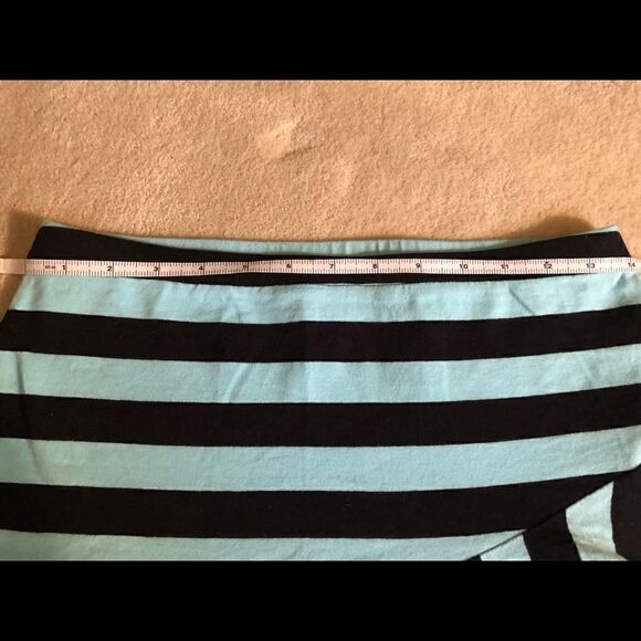 Patterson J Kincaid Gris Striped Skirt Turq/Black - Picture 8 of 8